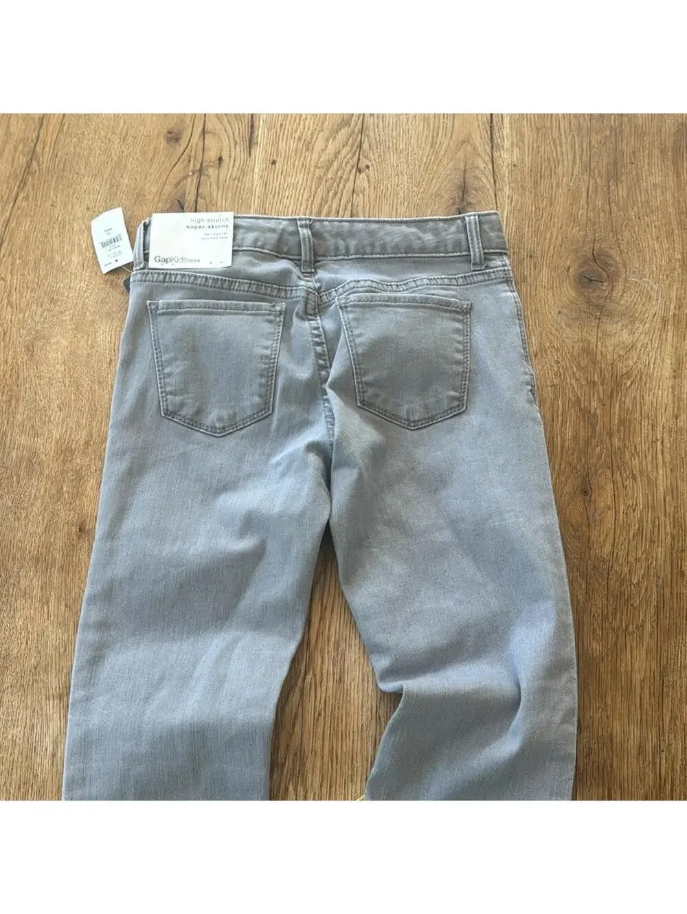GAP KIDS HIGH STRETCH SUPER SKINNY GRAY JEANS size 10